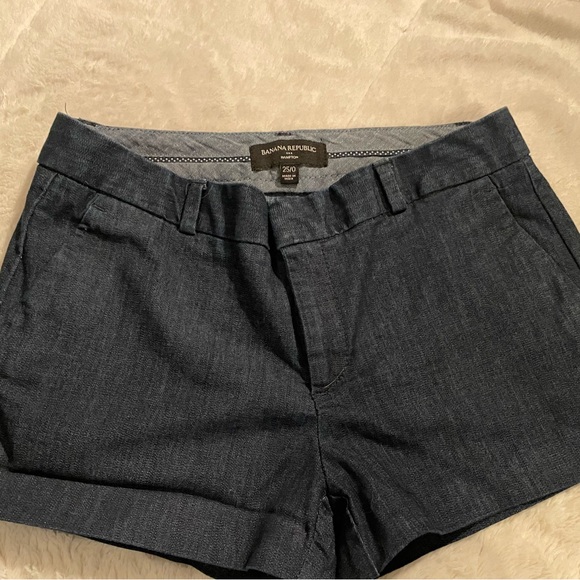 Banana Republic Hampton Fit Shorts 25/0 Petite Chambray - Picture 5 of 8